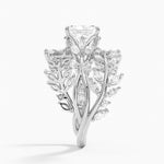Secret Garden Wrap Diamond Ring Platinum Radiant Engagement Ring