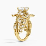 Secret Garden Wrap Diamond Ring Yellow Gold 18k Radiant Engagement Ring