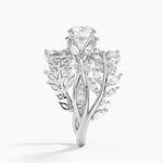Secret Garden Wrap Diamond Ring Platinum Round Engagement Ring
