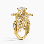 Secret Garden Wrap Diamond Ring Yellow Gold 18k Round Engagement Ring