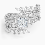 Secret Garden Wrap Diamond Ring Platinum Princess Engagement Ring