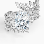 Secret Garden Wrap Diamond Ring Platinum Radiant Engagement Ring