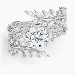 Secret Garden Wrap Diamond Ring Platinum Round Engagement Ring