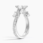 Grand Camellia Diamond Ring Platinum Marquise Engagement Ring