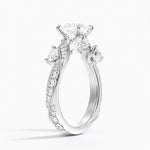 Grand Camellia Diamond Ring Platinum Princess Engagement Ring