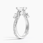 Grand Camellia Diamond Ring Platinum Radiant Engagement Ring