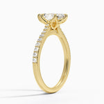 Elodie Cathedral Diamond Ring Yellow Gold 18k Marquise Engagement Ring