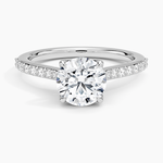 Elodie Cathedral Diamond Ring Platinum Round Engagement Ring