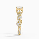 Vintage Secret Garden Diamond Ring (2/3 ct. tw.) Yellow Gold 18k Asscher Engagement Ring