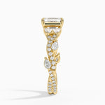 Vintage Secret Garden Diamond Ring (2/3 ct. tw.) Yellow Gold 18k Emerald Engagement Ring