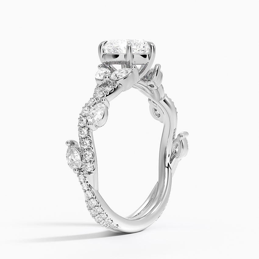 Vintage Secret Garden Diamond Ring (2/3 ct. tw.) Platinum Heart Engagement Ring
