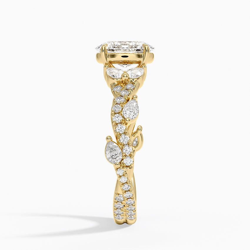 Vintage Secret Garden Diamond Ring (2/3 ct. tw.) Yellow Gold 18k Oval Engagement Ring