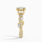 Vintage Secret Garden Diamond Ring (2/3 ct. tw.) Yellow Gold 18k Oval Engagement Ring
