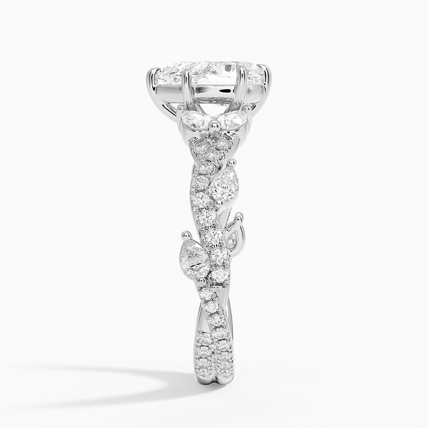 Vintage Secret Garden Diamond Ring (2/3 ct. tw.) Platinum Pear Engagement Ring