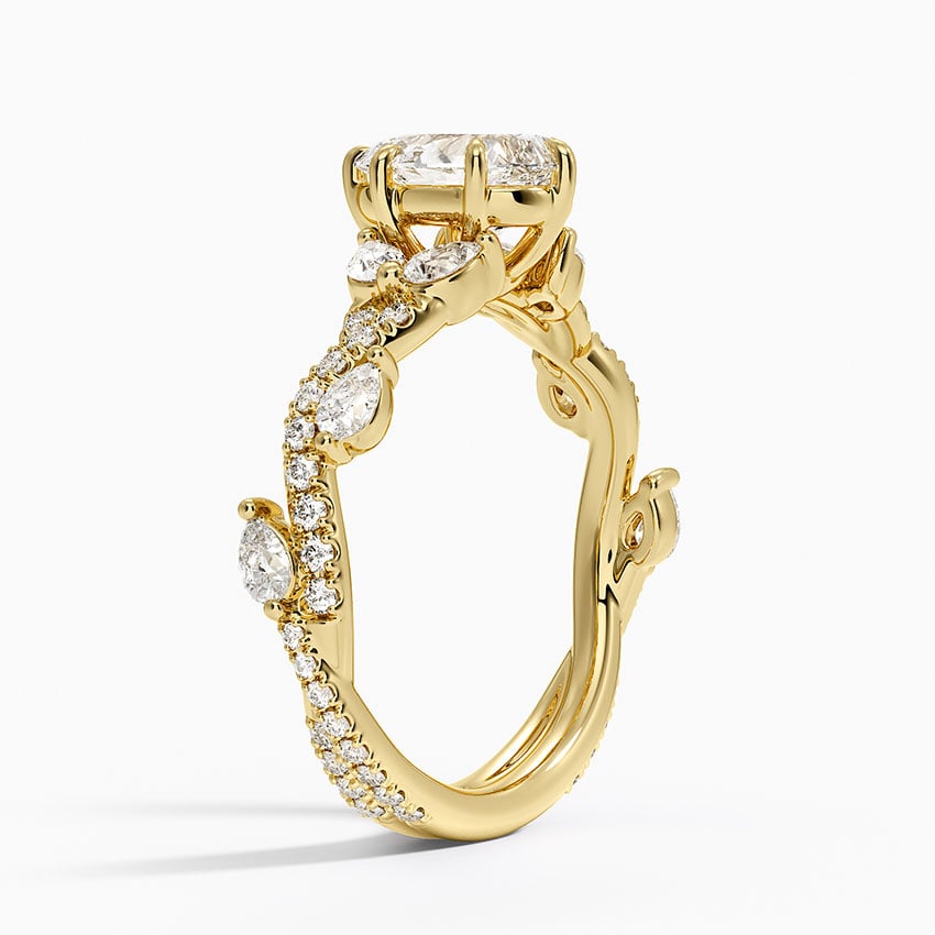 Vintage Secret Garden Diamond Ring (2/3 ct. tw.) Yellow Gold 18k Pear Engagement Ring