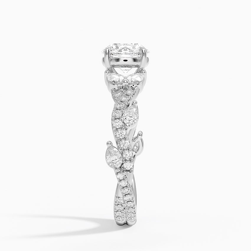 Vintage Secret Garden Diamond Ring (2/3 ct. tw.) Platinum Round Engagement Ring