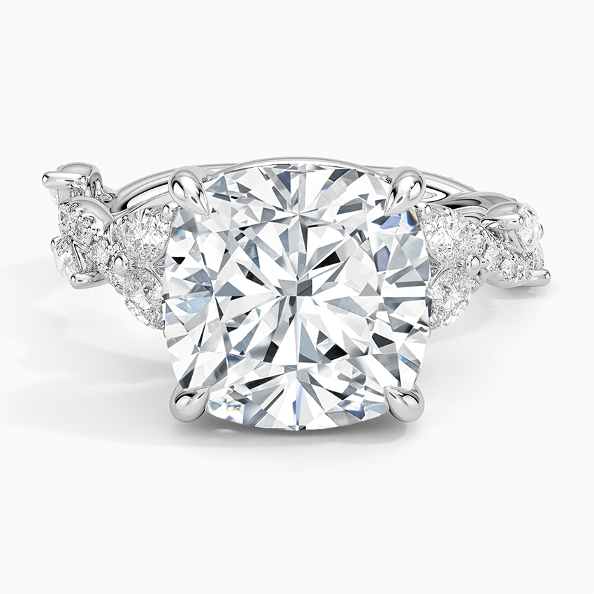 Vintage Secret Garden Diamond Ring (2/3 ct. tw.) Platinum Cushion Engagement Ring