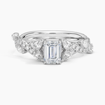 Vintage Secret Garden Diamond Ring (2/3 ct. tw.) Platinum Emerald Engagement Ring
