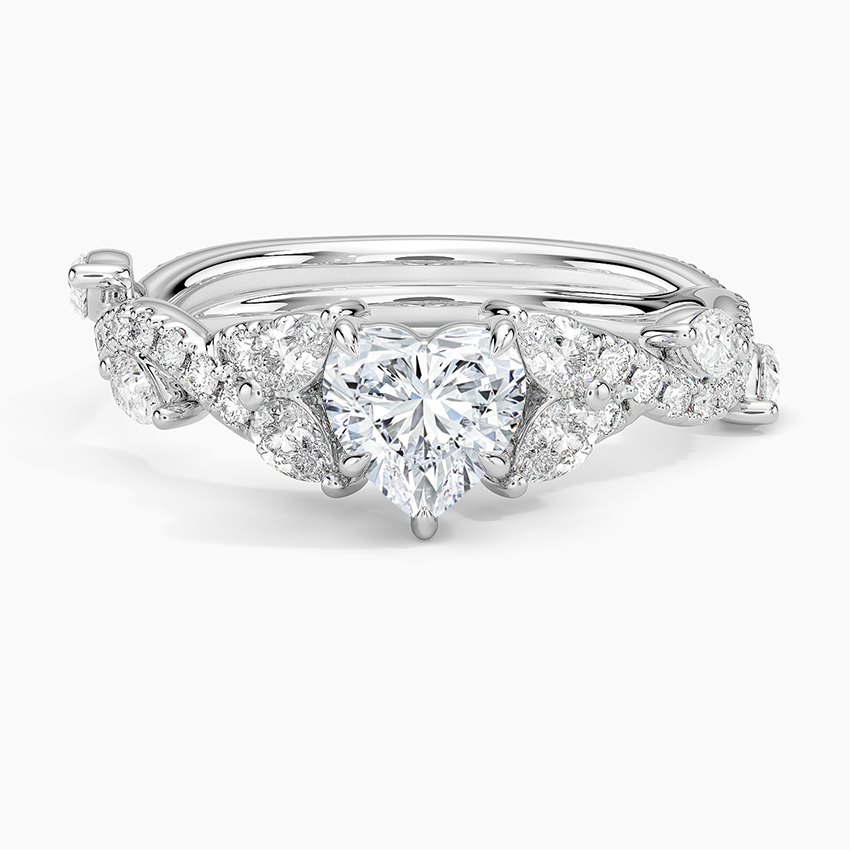 Vintage Secret Garden Diamond Ring (2/3 ct. tw.) Platinum Heart Engagement Ring