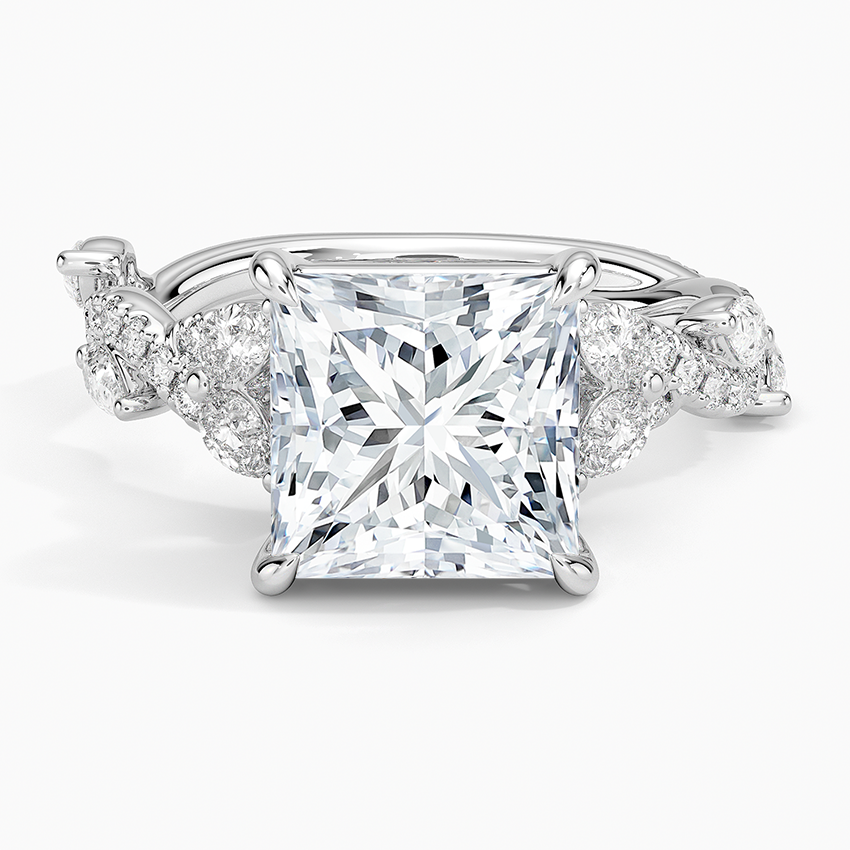 Vintage Secret Garden Diamond Ring (2/3 ct. tw.) Platinum Princess Engagement Ring