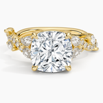 Vintage Secret Garden Diamond Ring (2/3 ct. tw.) Yellow Gold 18k Cushion Engagement Ring