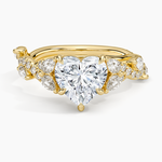 Vintage Secret Garden Diamond Ring (2/3 ct. tw.) Yellow Gold 18k Heart Engagement Ring