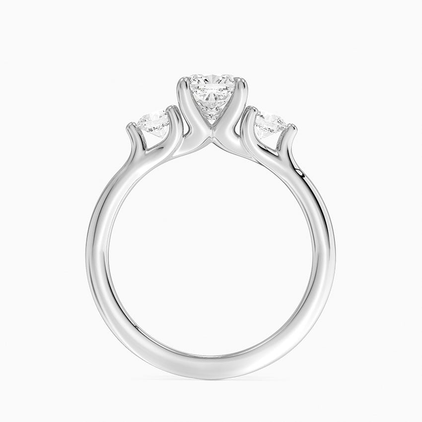 Freesia Three Stone Diamond Ring (1/3 ct. tw.) Platinum Cushion Engagement Ring