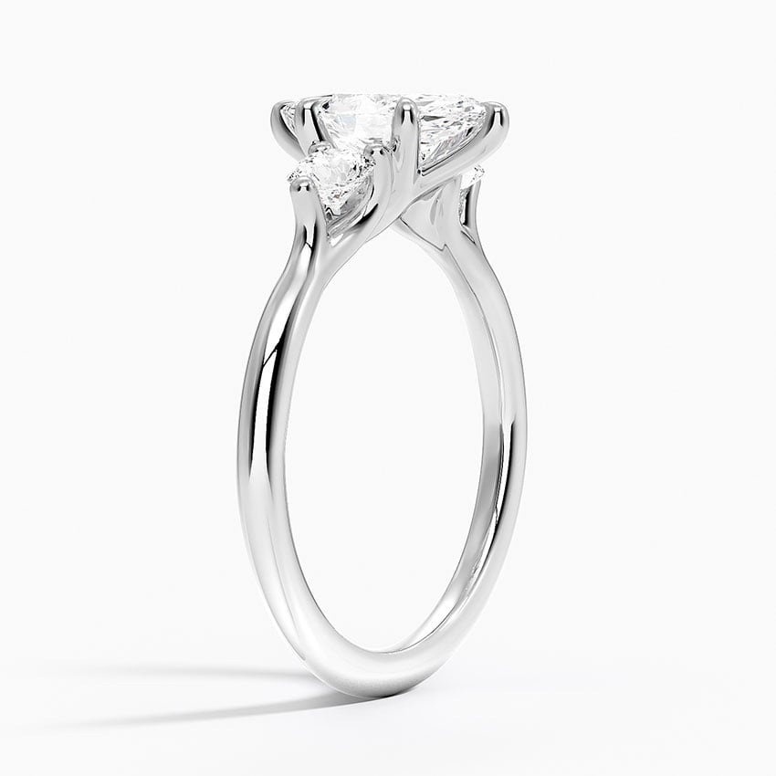 Freesia Three Stone Diamond Ring (1/3 ct. tw.) Platinum Marquise Engagement Ring