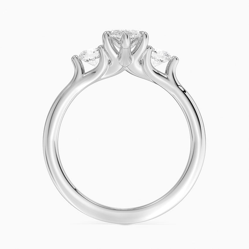 Freesia Three Stone Diamond Ring (1/3 ct. tw.) Platinum Marquise Engagement Ring