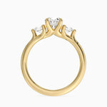 Freesia Three Stone Diamond Ring (1/3 ct. tw.) Yellow Gold 18k Oval Engagement Ring