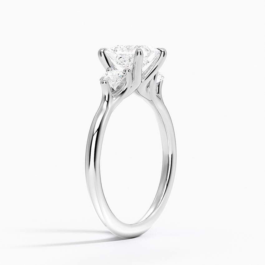 Freesia Three Stone Diamond Ring (1/3 ct. tw.) Platinum Princess Engagement Ring