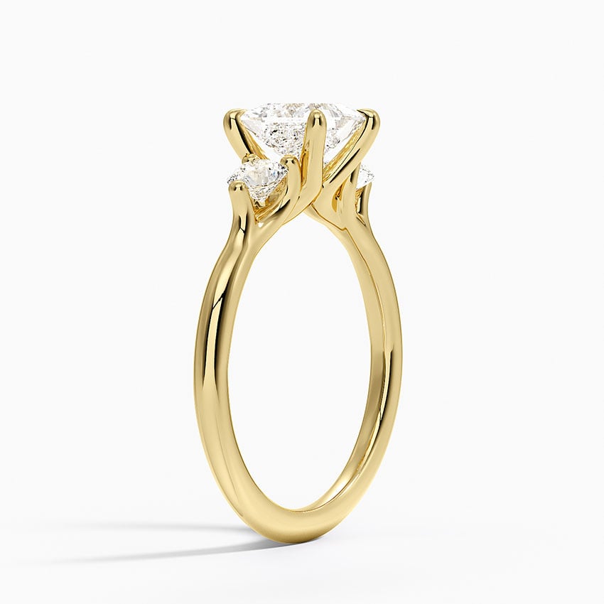 Freesia Three Stone Diamond Ring (1/3 ct. tw.) Yellow Gold 18k Princess Engagement Ring