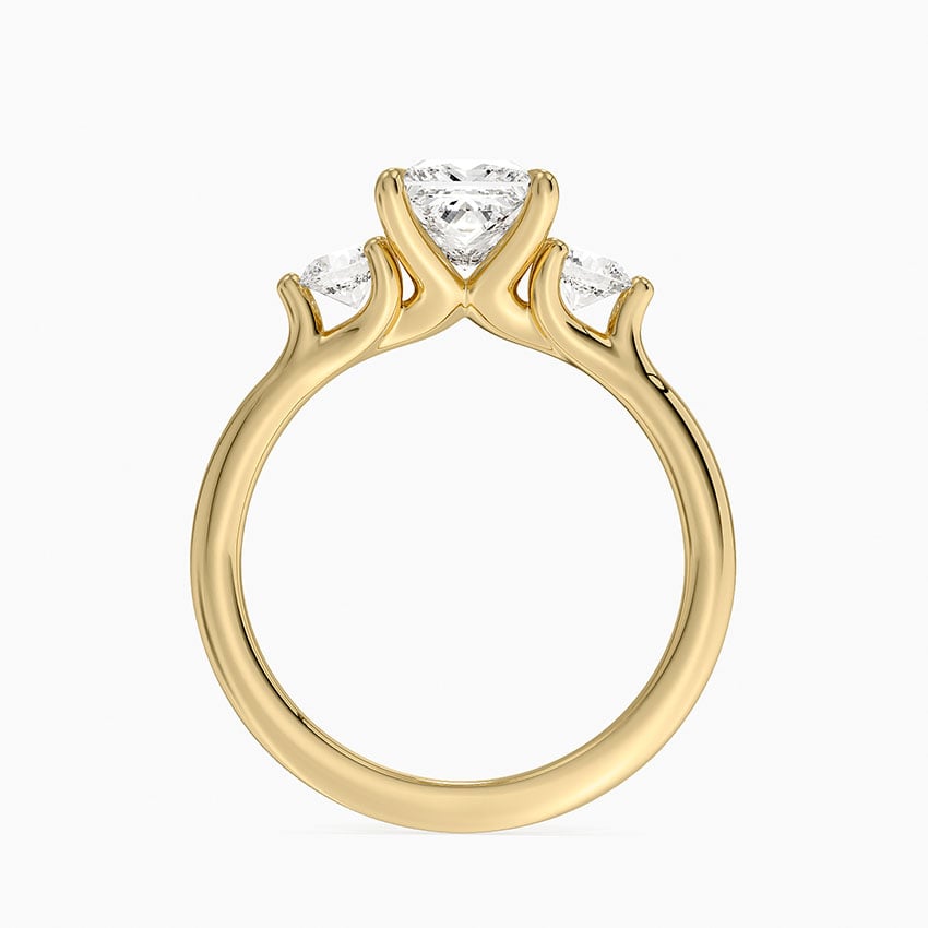 Freesia Three Stone Diamond Ring (1/3 ct. tw.) Yellow Gold 18k Princess Engagement Ring