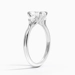 Freesia Three Stone Diamond Ring (1/3 ct. tw.) Platinum Radiant Engagement Ring