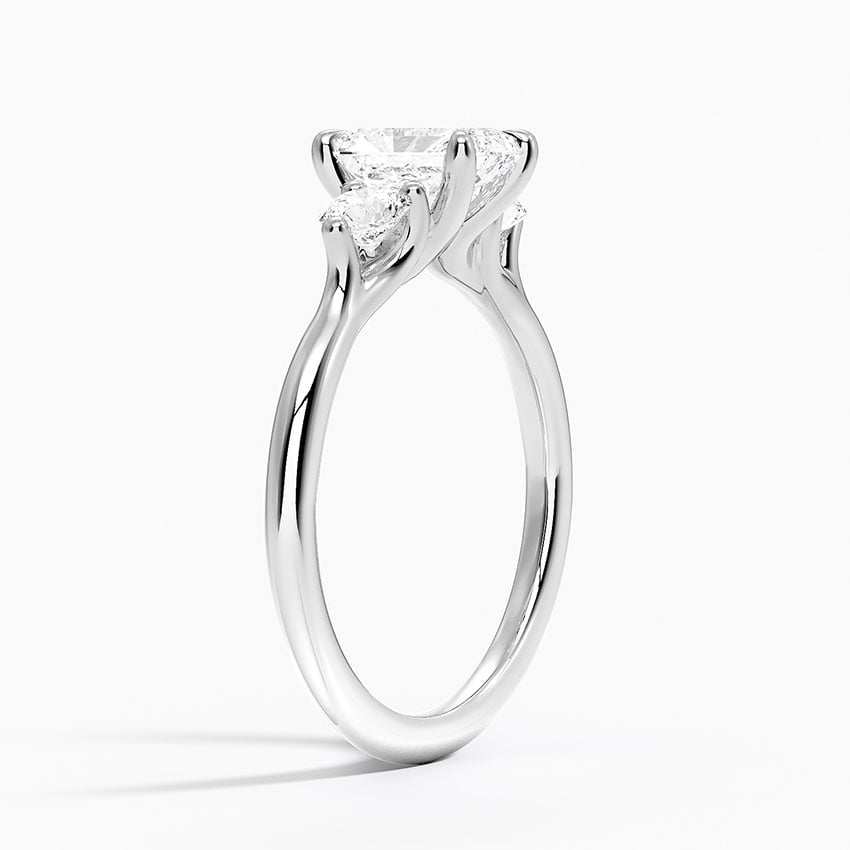 Freesia Three Stone Diamond Ring (1/3 ct. tw.) Platinum Radiant Engagement Ring