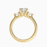 Freesia Three Stone Diamond Ring (1/3 ct. tw.) Yellow Gold 18k Round Engagement Ring