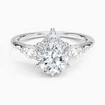Freesia Three Stone Diamond Ring (1/3 ct. tw.) Platinum Pear Engagement Ring