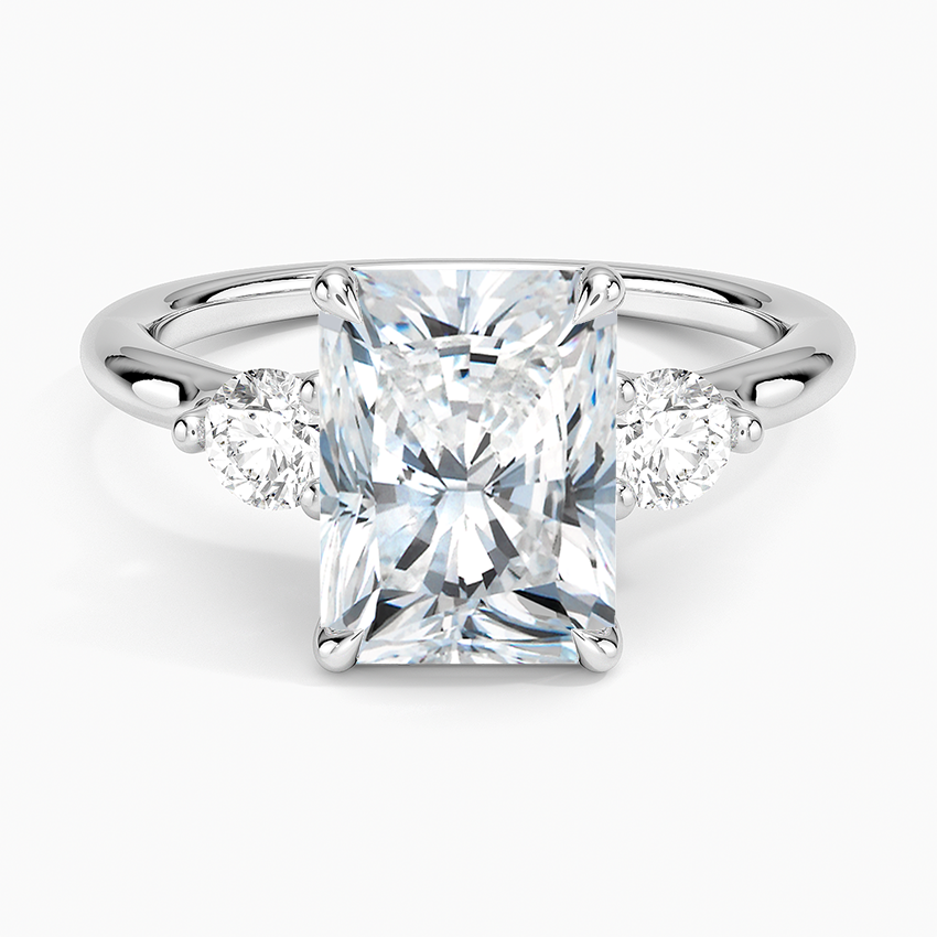 Freesia Three Stone Diamond Ring (1/3 ct. tw.) Platinum Radiant Engagement Ring