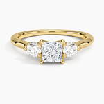Freesia Three Stone Diamond Ring (1/3 ct. tw.) Yellow Gold 18k Princess Engagement Ring