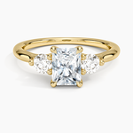 Freesia Three Stone Diamond Ring (1/3 ct. tw.) Yellow Gold 18k Radiant Engagement Ring