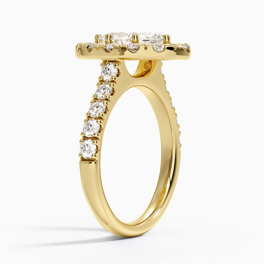 Adele Halo Diamond Ring Yellow Gold 18k Marquise Engagement Ring