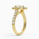 Adele Halo Diamond Ring Yellow Gold 18k Pear Engagement Ring