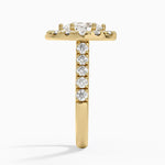 Adele Halo Diamond Ring Yellow Gold 18k Pear Engagement Ring