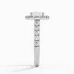 Adele Halo Diamond Ring Platinum Princess Engagement Ring