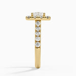 Adele Halo Diamond Ring Yellow Gold 18k Princess Engagement Ring