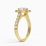 Adele Halo Diamond Ring Yellow Gold 18k Round Engagement Ring