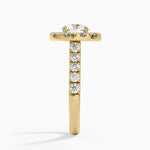 Adele Halo Diamond Ring Yellow Gold 18k Round Engagement Ring