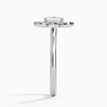 Fiore Halo Diamond Ring (1/4 ct. tw.) Platinum Asscher Engagement Ring