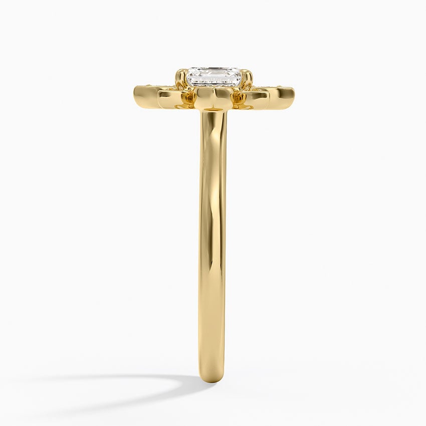 Fiore Halo Diamond Ring (1/4 ct. tw.) Yellow Gold 18k Asscher Engagement Ring