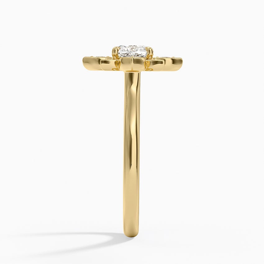 Fiore Halo Diamond Ring (1/4 ct. tw.) Yellow Gold 18k Cushion Engagement Ring